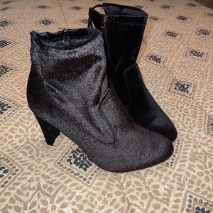 Black Velvet Booties